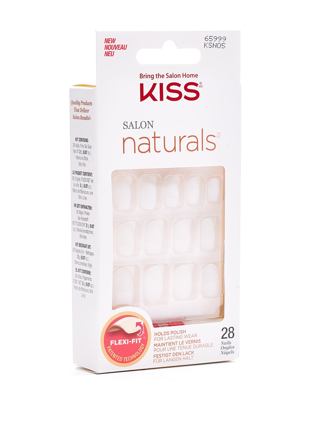 28-Piece Salon Naturals Nails Set White