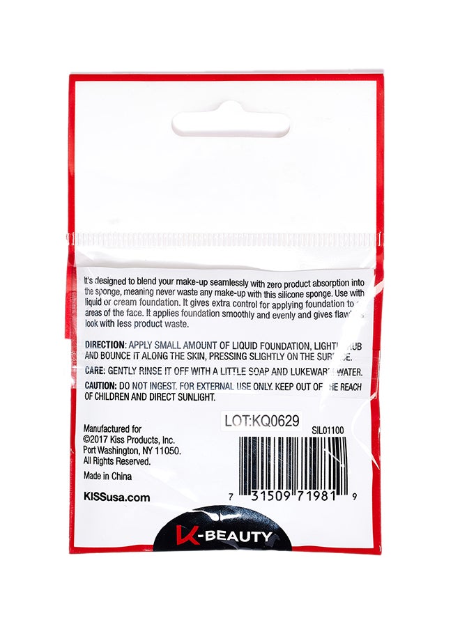 Silicone Makeup Sponge Silver - image 2