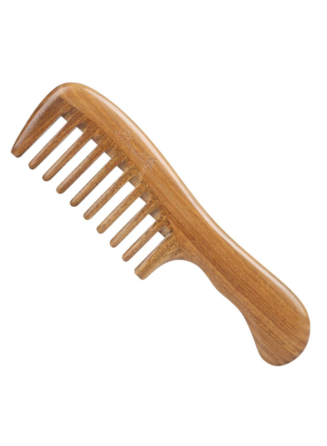 Wide Tooth Detangling Hair Comb Brown 7.1inch