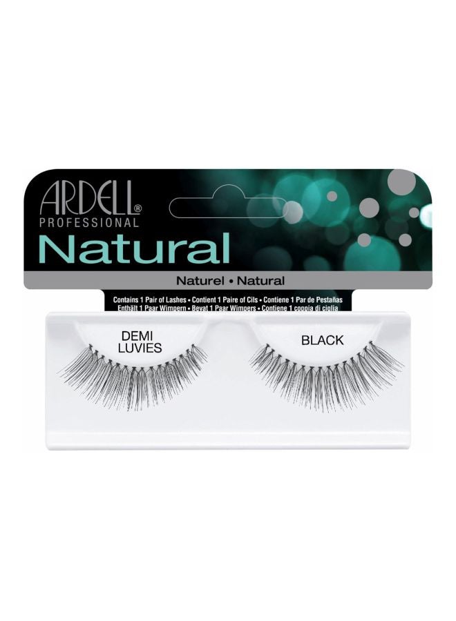 Pair Of Natural False Eyelashes Demi Luvies Black