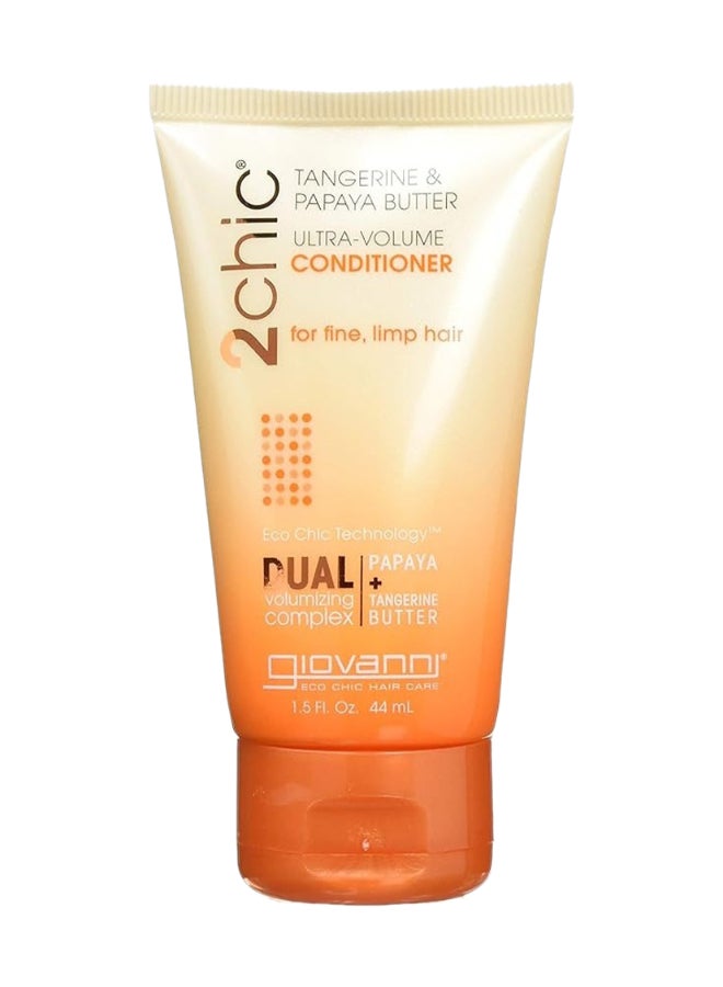 Giovanni 2Chic Tangerine & Papaya Butter Ultra-Volume Conditioner, For Fine, Limp Hair 44ml