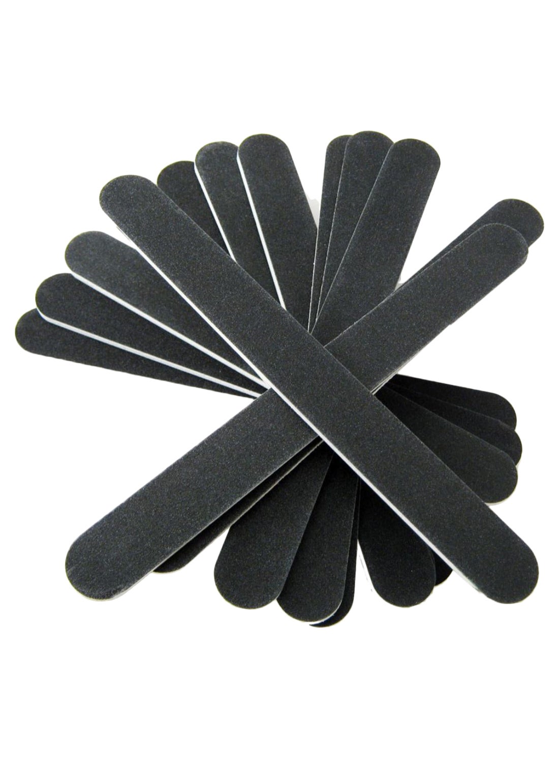 10-Piece Double Sided Nail File Set Black