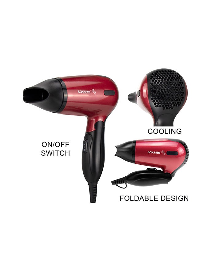 Hair Dryer 1300W Powerful Drying Performance With 2 Heat And 2 Speed Settings | Lightweight and Portable With Overheat Protection / Foldable Handle | for Easy Storage SHD-5005 Grey/black Grey/Black - image 7
