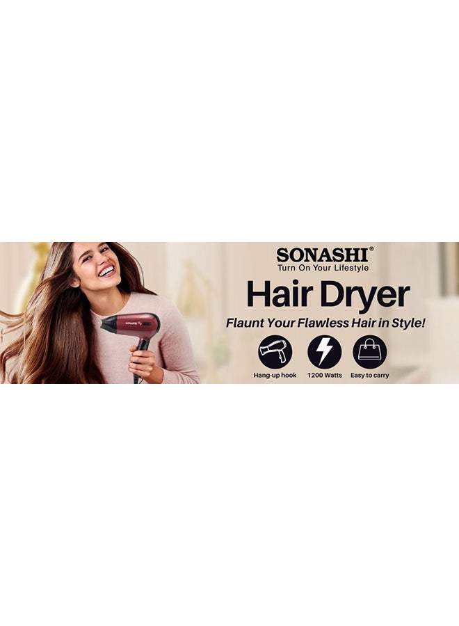 Hair Dryer 1300W Powerful Drying Performance With 2 Heat And 2 Speed Settings | Lightweight and Portable With Overheat Protection / Foldable Handle | for Easy Storage SHD-5005 Grey/black Grey/Black - image 8