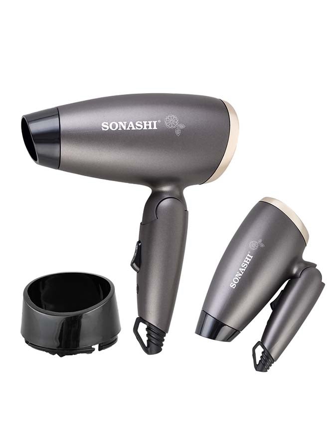 Hair Dryer SHD-5005N - 1000W - 1300W, 2 Speed Blow Dryer with 2 Heat Settings, Cold & Hot Wind, DC Motor | Hair Care Essentials Silver