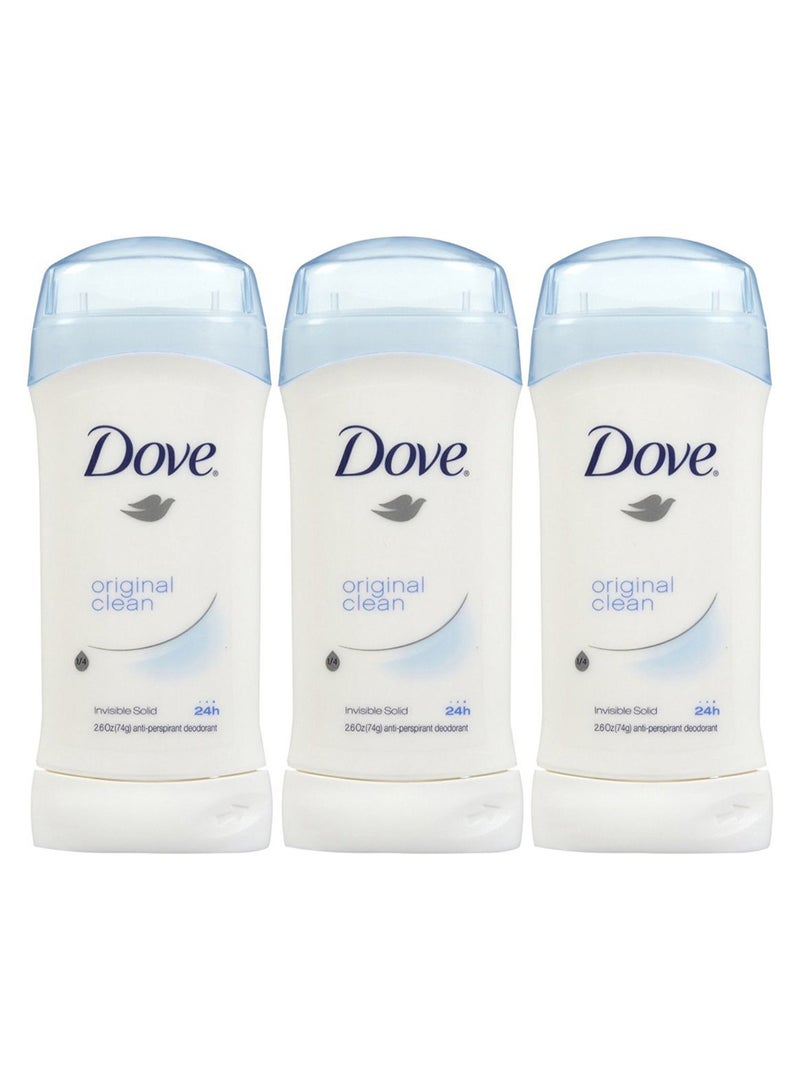 3-Piece Original Clean Invisible Solid Anti-Perspirant Deodorant Set