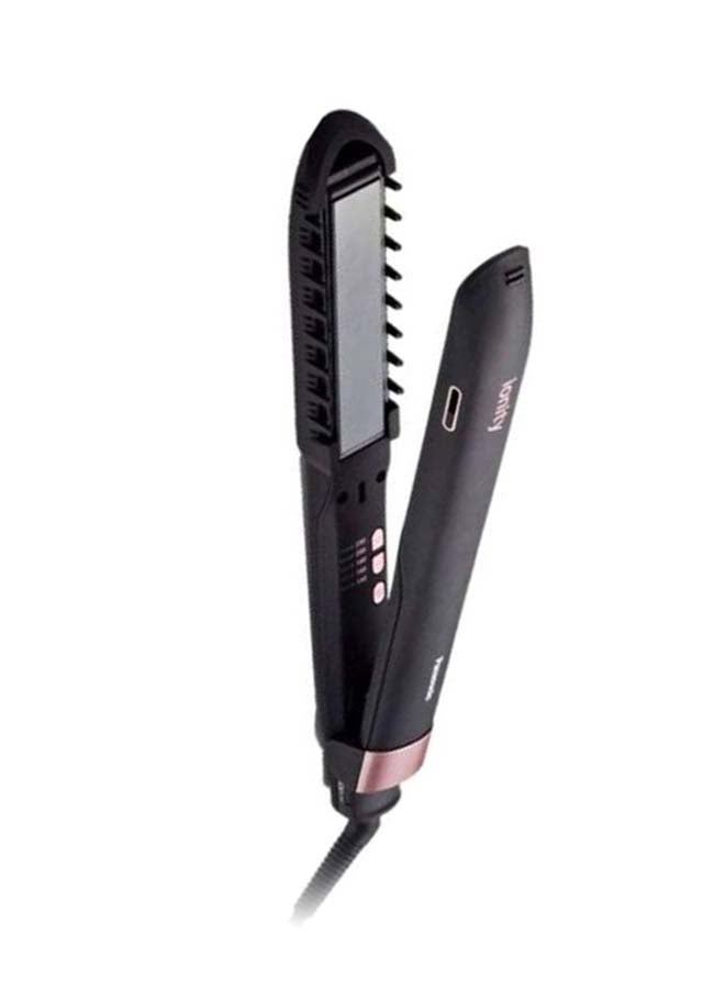Hair Straightener Ionity Curl Volumize Keratin Coconut Oil Infused Ceramic Plates, One Size, 5 Heat Settings, Eh-Hv70 Black/Rose Gold 32 x 310 x 45ml