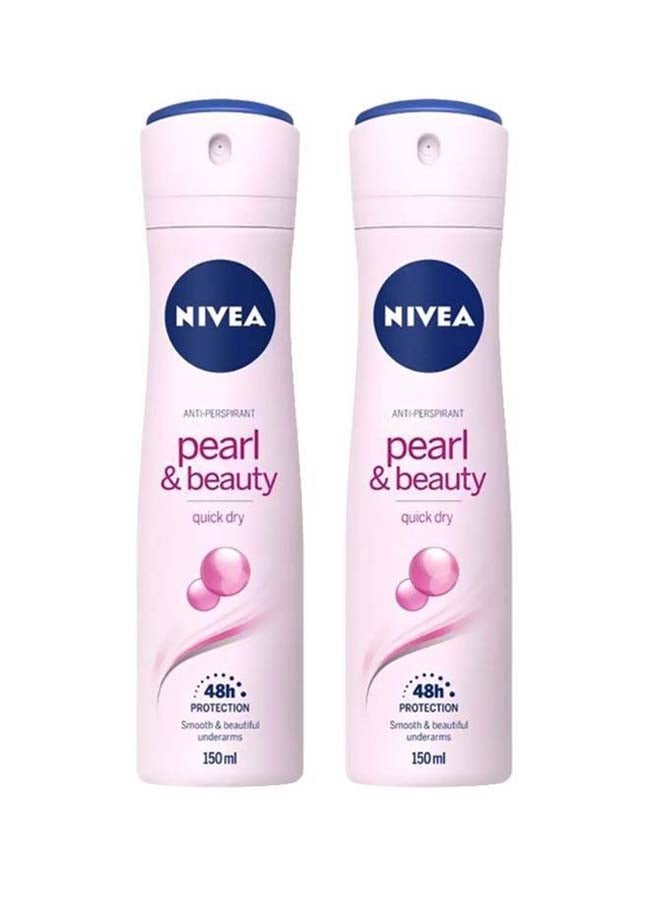 Pack Of 2 Pearl And Beauty Deo Spray 2x150ml