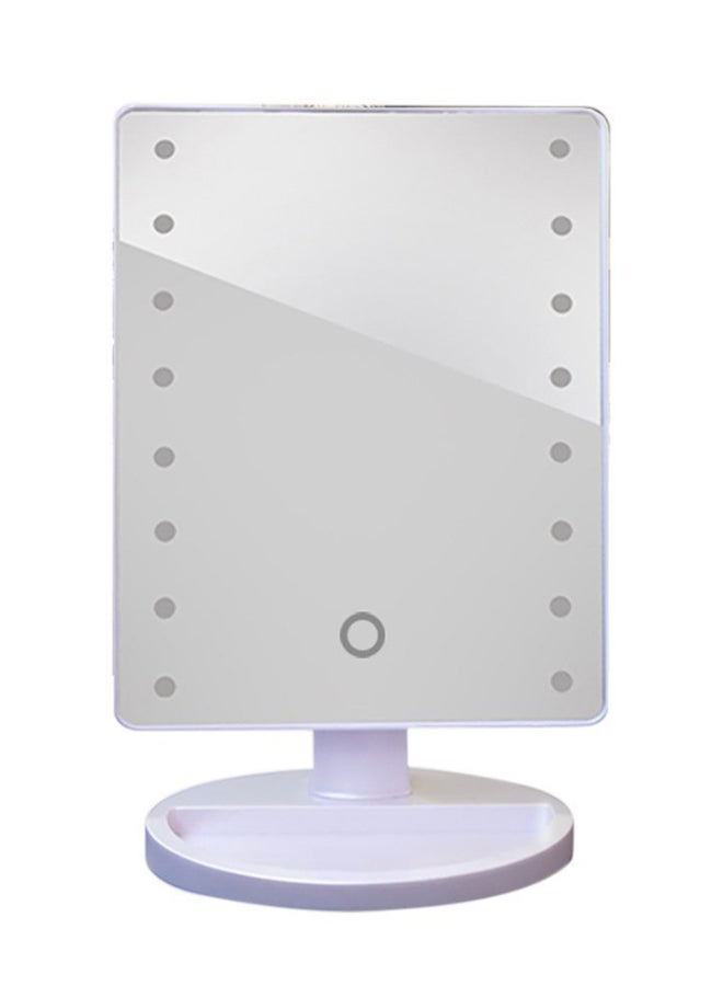 LED Light Rotatable Makeup Mirror White