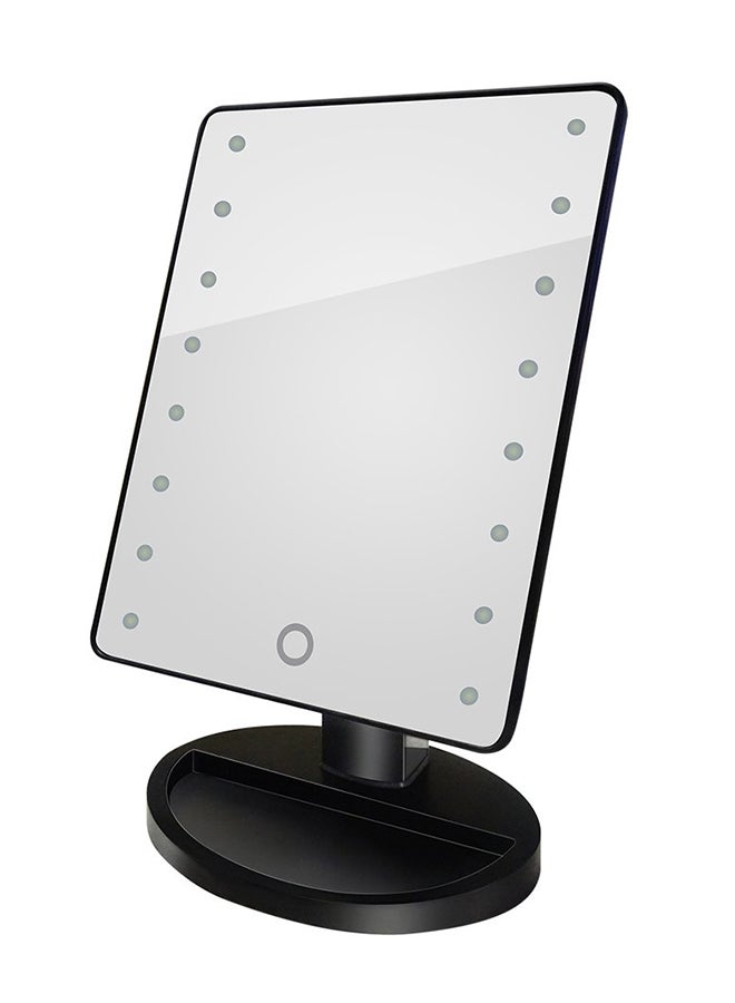 LED Light Rotatable Makeup Mirror Black