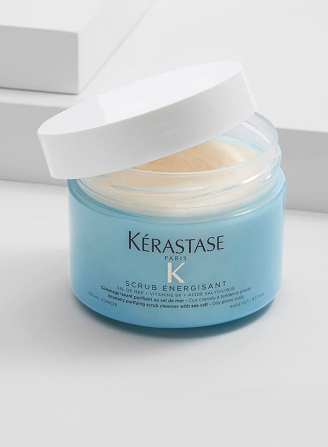 Fusio Scrub Scrub Energisant Purifying Scalp Scrub Blue 325grams - image 3