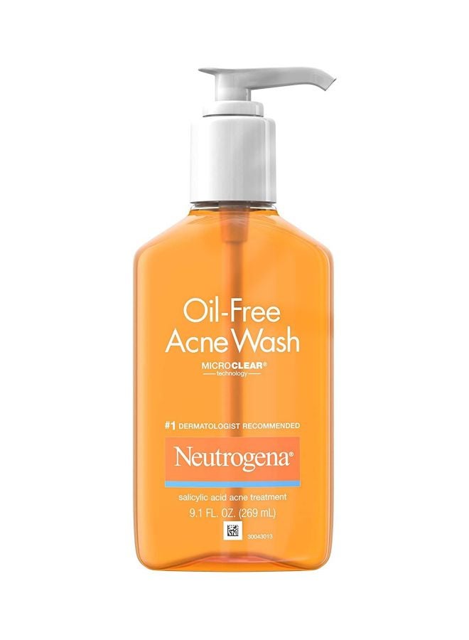 Oil-Free Acne Wash Facial Cleanser Orange 9.1Fluid Ounce