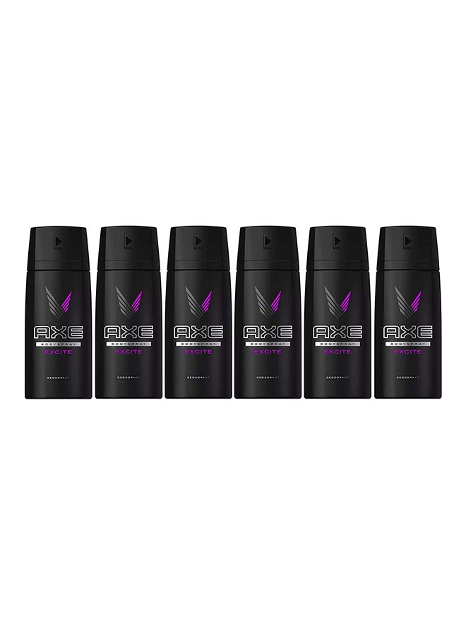 Pack Of 6 Body Spray Deodorant 6 x 150ml