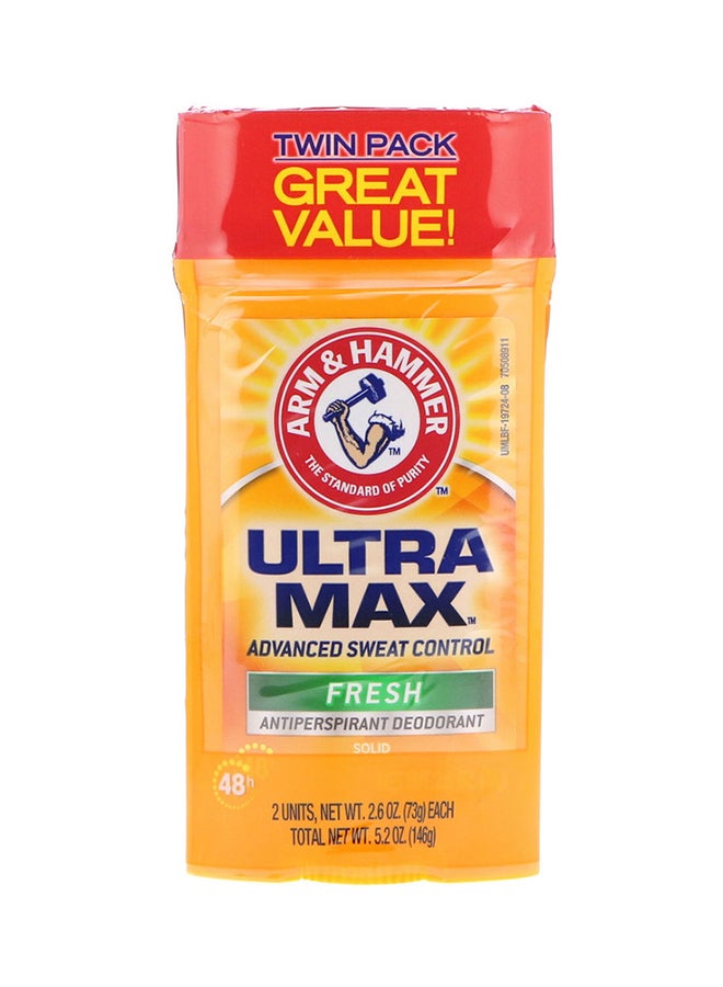 Pack Of 2 Ultra Max Fresh Solid Antiperspirant Deodorant 2x73grams