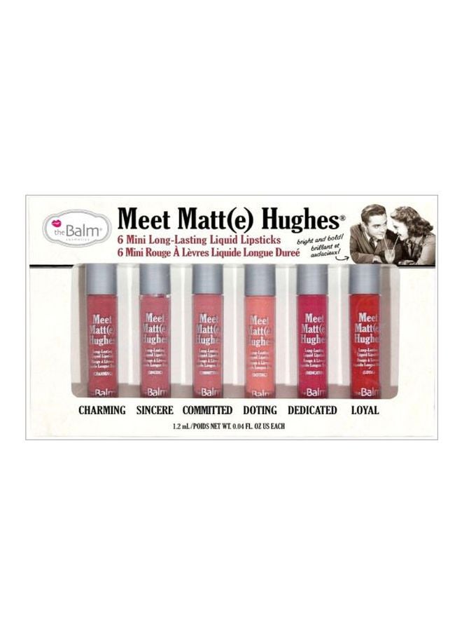 6-Piece Meet Matte Hughes Lipstick Set Multicolour