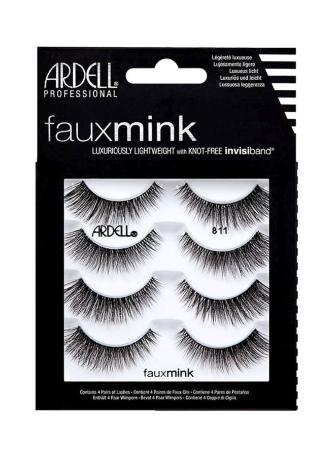 8/-Piece Fauxmink False Eyelashes Set 811 Black