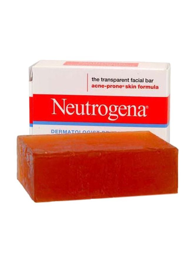 Pack Of 2 Facial Cleansing Bar For Acne-Prone Skin Red 100grams