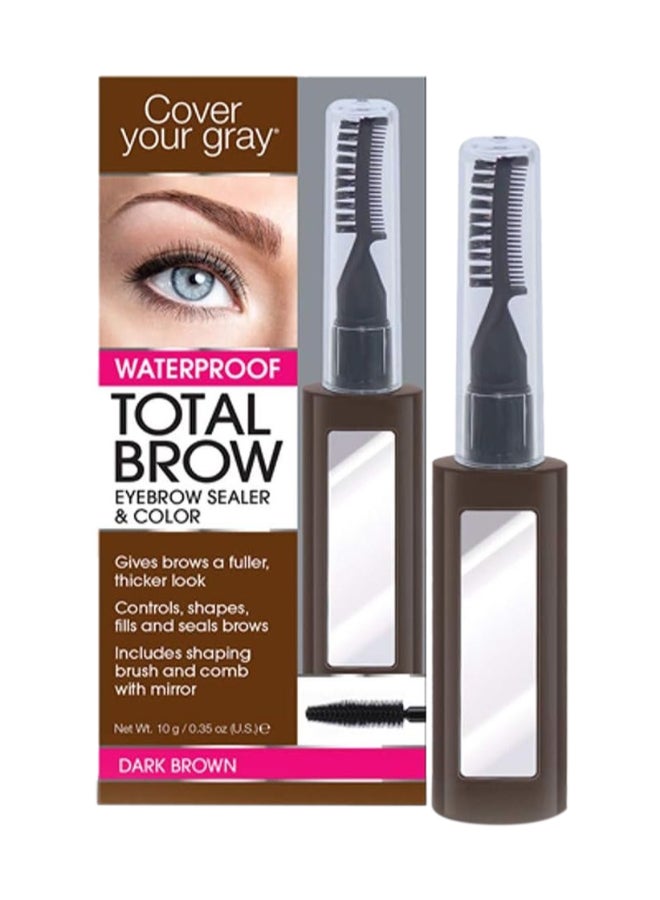 Cover Your Gray Total Brow Eyebrow Sealer, Dark Brown, Waterproof Dark Brown