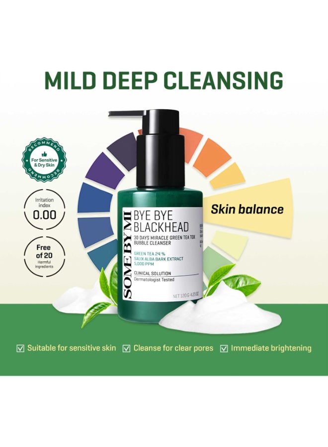 Bye Bye Blackhead 30 Days Miracle Green Tea Tox Bubble Cleanser, 4.23 Oz Packaging May Vary Clear 120grams - image 4