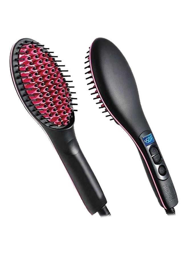Ceramic Straightening Brush Black/Red