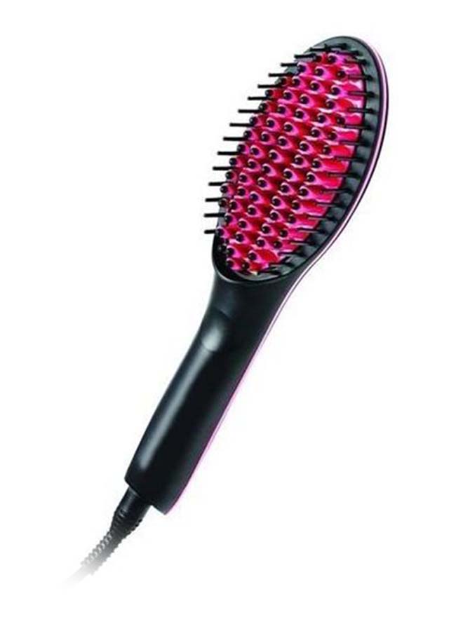 Electric Hair Straightening Brush Pink/Black