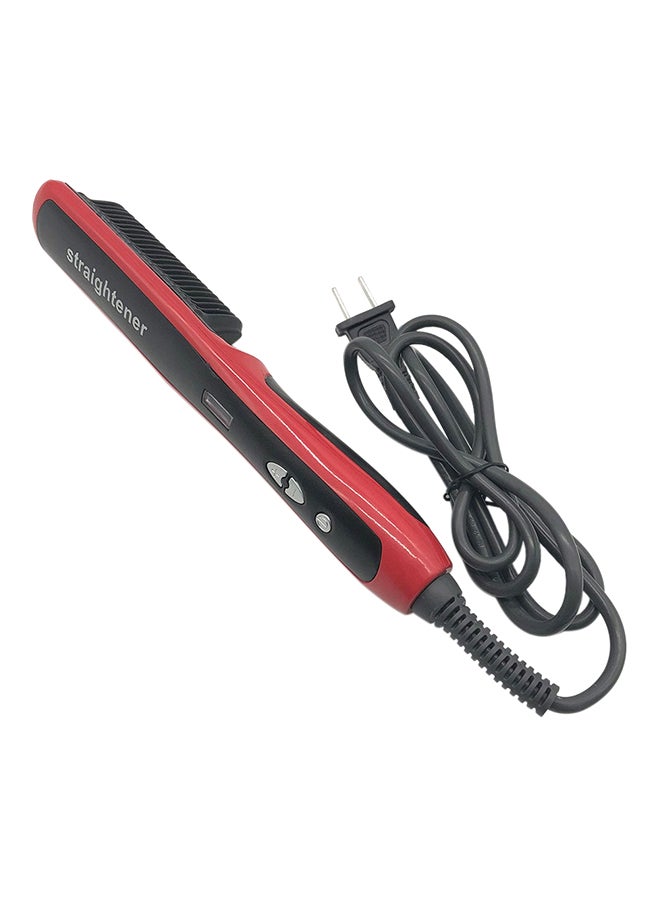 Portable LCD Display Ion Beard Straightener Black/Red 33.5 x 10.5 x 6.3cm