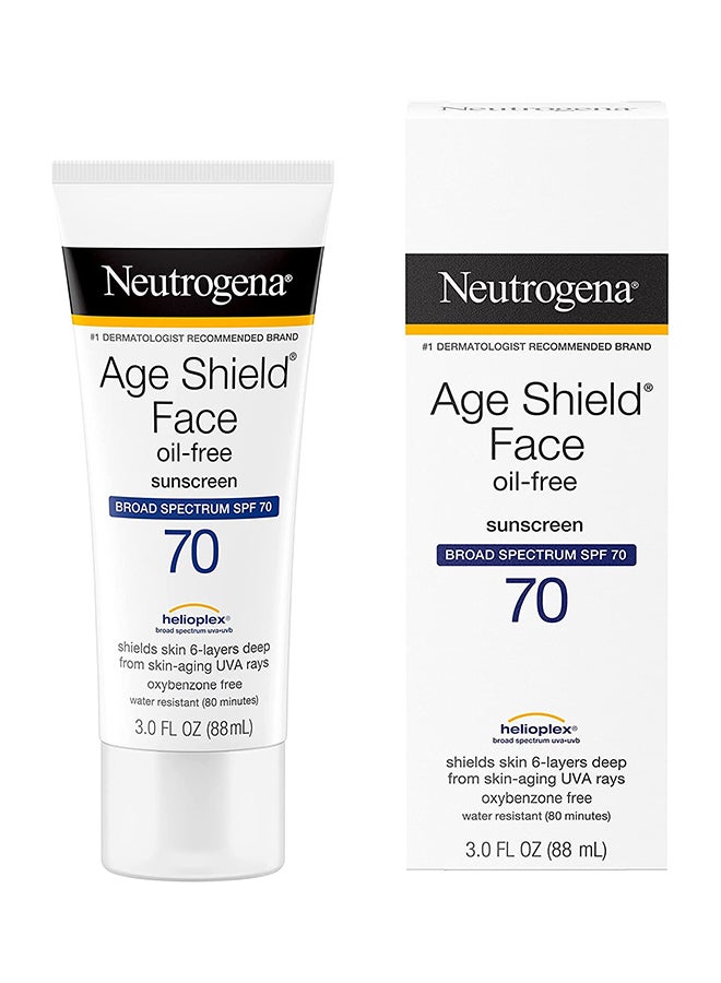 Age Shield Face Oil Free Sunscreen SPF 70 3Fluid Ounce