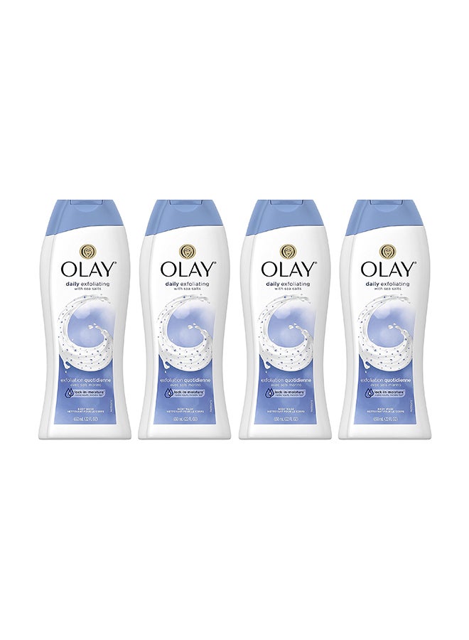 4-Piece Daily Exfoliating With Sea Salts Body Wash