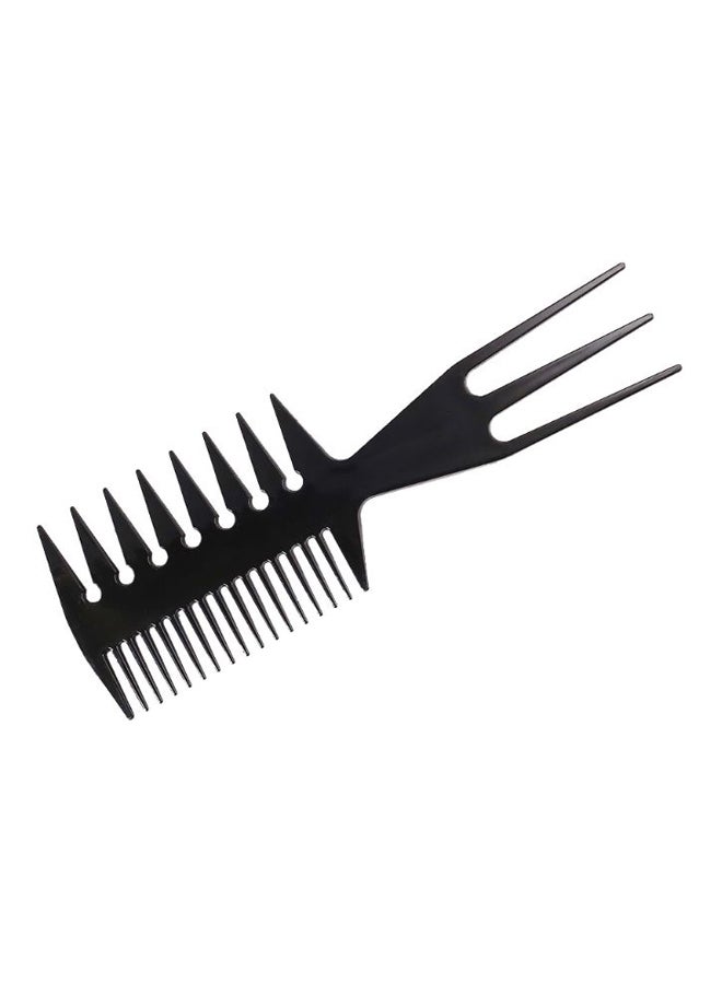 3-Sided Hair Comb Black 20.5 x 7cm