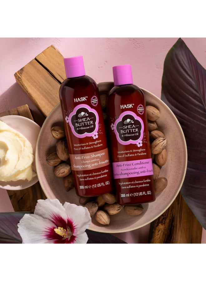 Shea Butter & Hibiscus Oil Anti-Frizz Shampoo - Strengthens Damaged Hair & Reduces Breakage with Fiberbond Complex 355ml - image 4