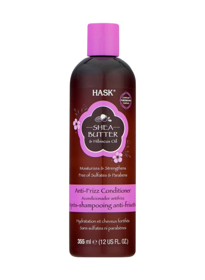 Shea Butter & Hibiscus Oil Anti-Frizz Shampoo - Strengthens Damaged Hair & Reduces Breakage with Fiberbond Complex 355ml
