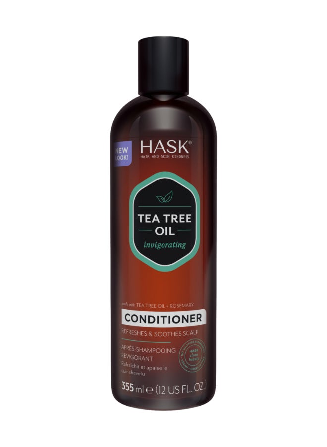 Tea Tree Oil & Rosemary Invigorating Conditioner for Dry Scalp - Rehydrates, Soothes & Seals in Moisture and Shine 355ml