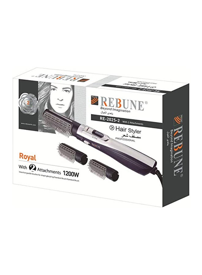 2-Piece Electric Hair Dryer Black/Grey/Blue