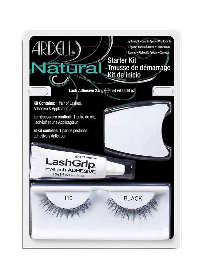 Natural Lashes Starter Kit Black/White