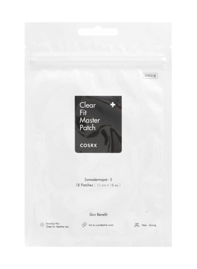 Clear Fit Master Patch, 18 Patches White