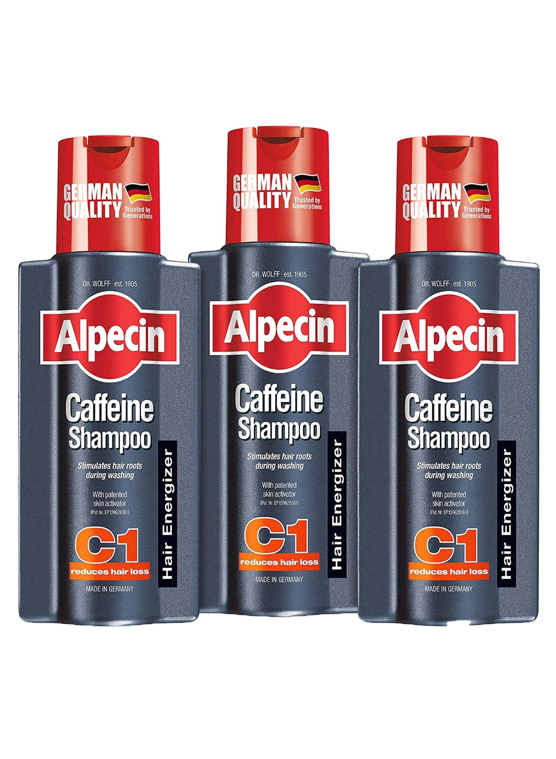 Pack Of 3 Caffeine Hair Energizer Shampoo 3 x 250ml