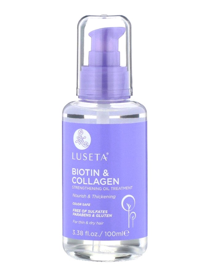 Nourish And Thickening Strengthening Oil Biotin Collagen Clear 100ml