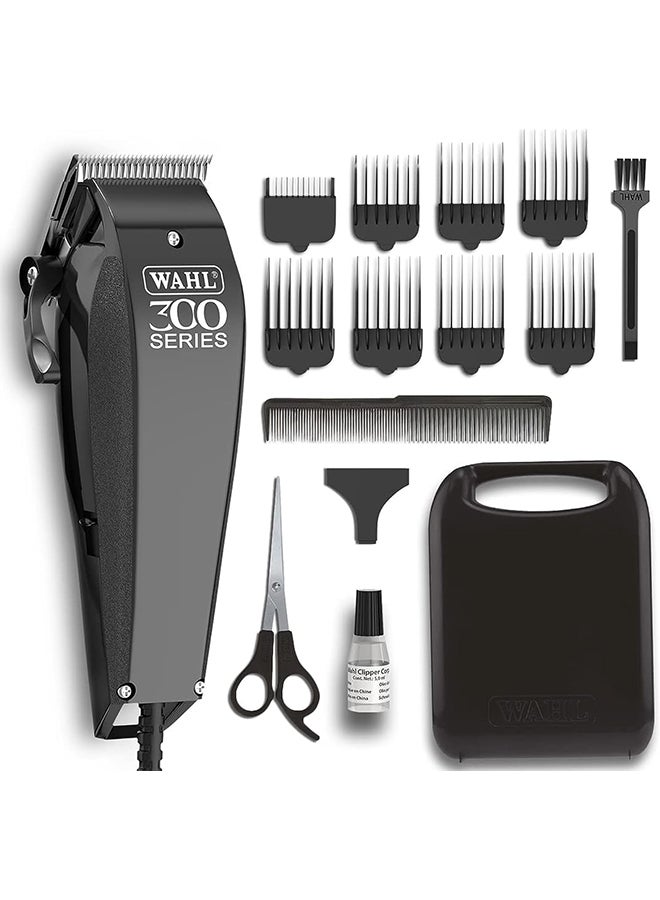 Home Pro 300 Series Corded Hair Clipper Kit Black/Silver
