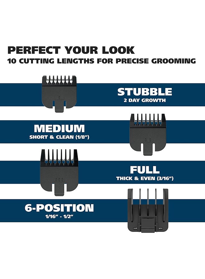 GroomsMan Beard And Stubble Cord/Cordless Trimmer Black - image 2