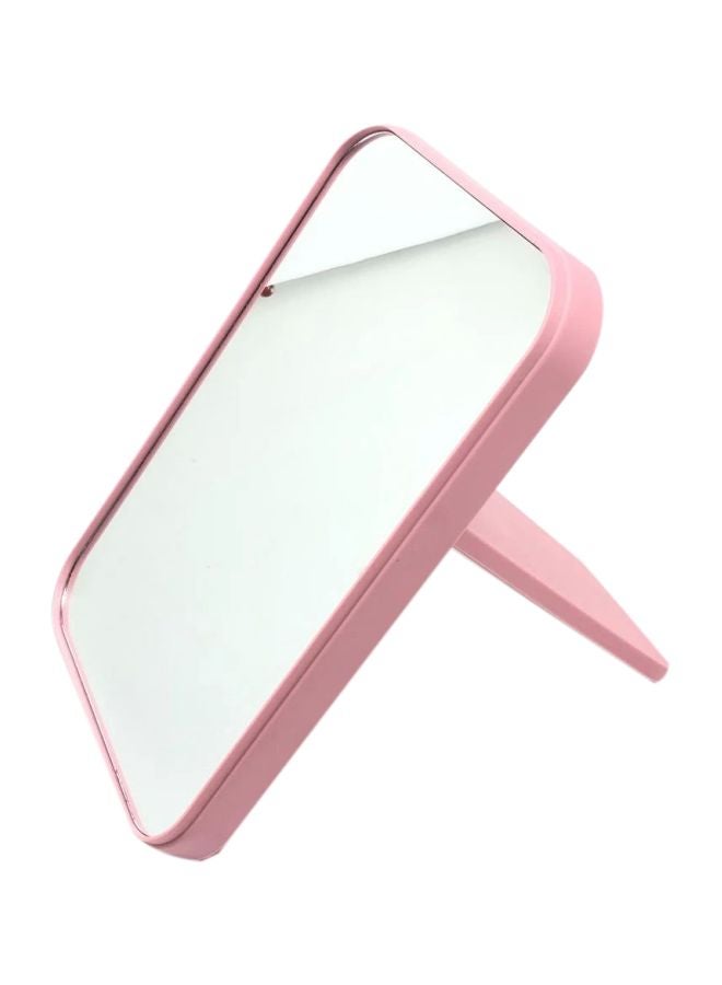 2-In-1 Table And Wall Mirror Pink/Clear 22x15centimeter