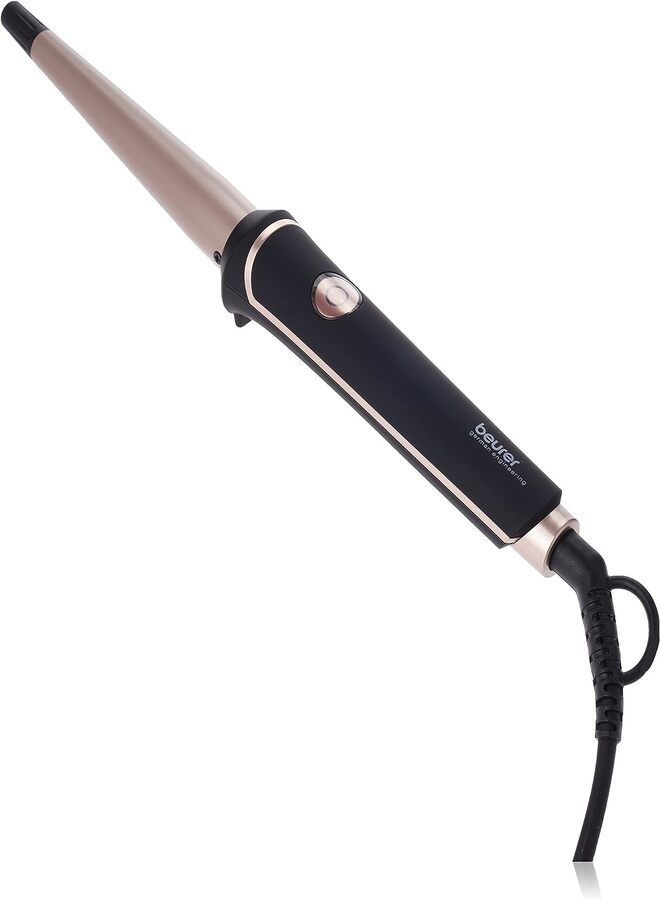 Ht 53 Curling Tongs | Professional Conical Wand With Ceramic-Keratin Coating For Soft, Shiny Curls