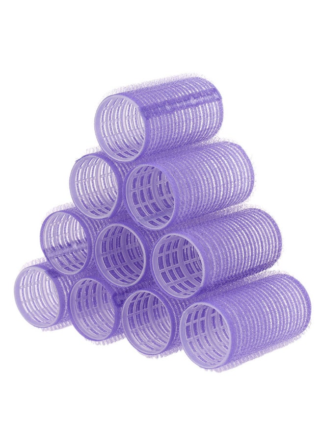 10-Piece Professional Self Grip Hair Roller Curler Set Purple