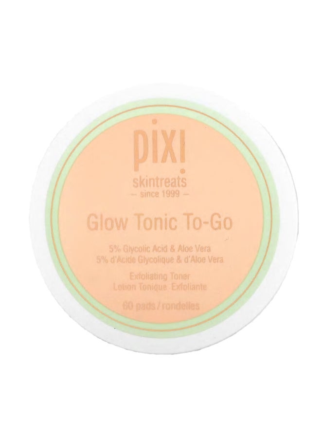 60-Piece Glow Tonic To Go Toner Pad Set 2.8inch