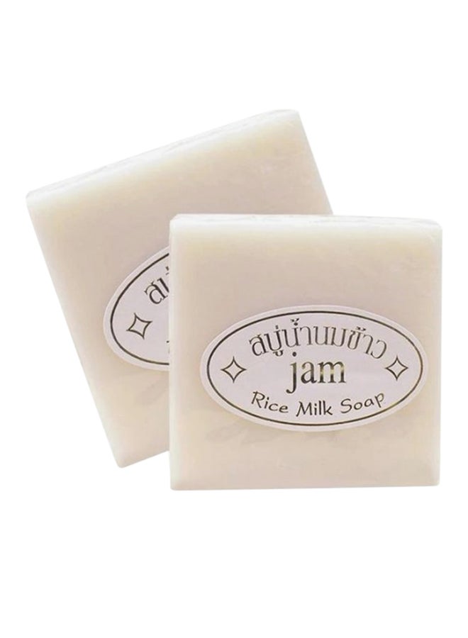2-Piece Rice Milk Handmade Soap 65grams