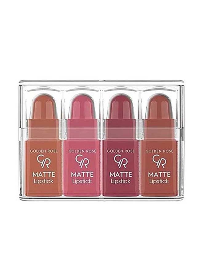 4-Piece Matte Lipstick Set Multicolour