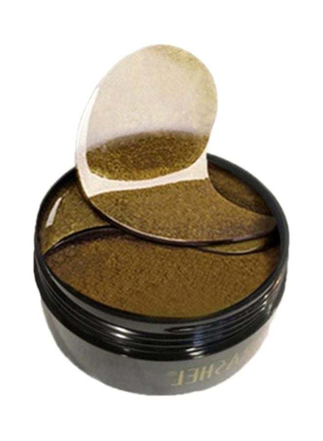 60-Piece Gold Black Pearl Hydrogel Eye Mask Brown