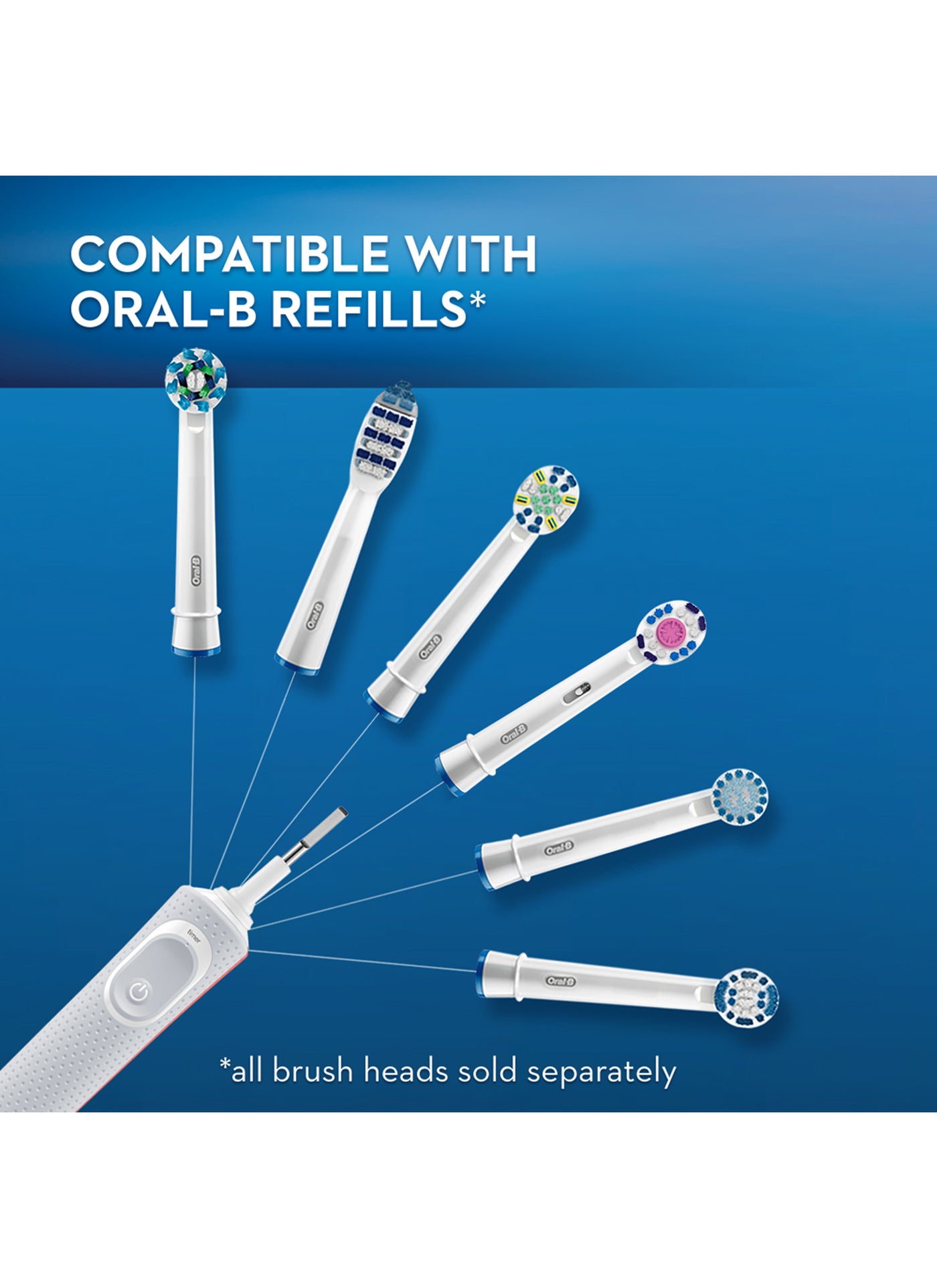 Vitality 100 Cross Action rechargeable Toothbrush White - image 4