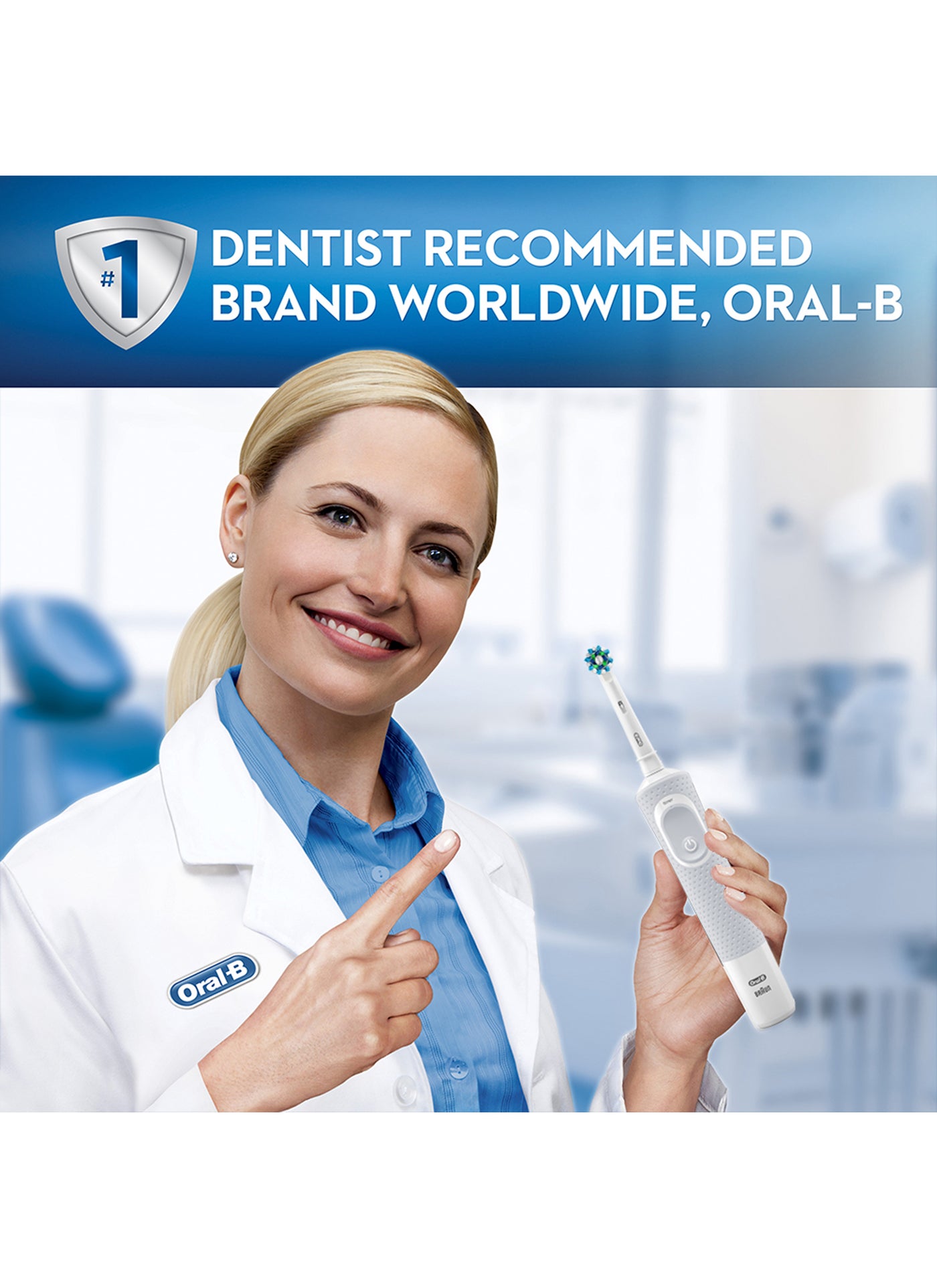 Vitality 100 Cross Action rechargeable Toothbrush White - image 5
