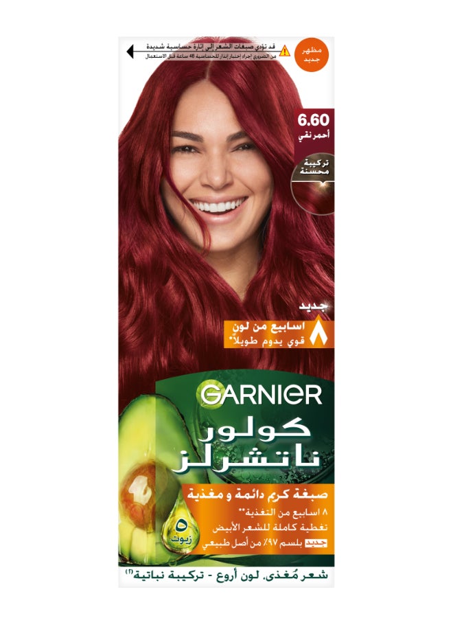 Color Naturals Nourishing Cream Permanent Color 6.60 Fiery Pure Red 112ml