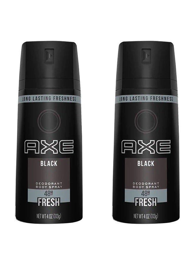 2-Piece Black Body Spray Deodorant